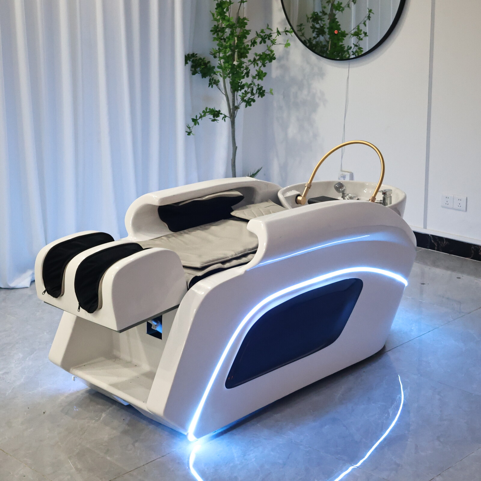 Massage Table Accessories Uk - เตียงสระผมนวดอัตโนมัติสำหรับร้านทำผม บริการสระผมพร้อมนวด เฟอร์นิเจอร์ร้านเสริมสวยระดับไฮเอนด์