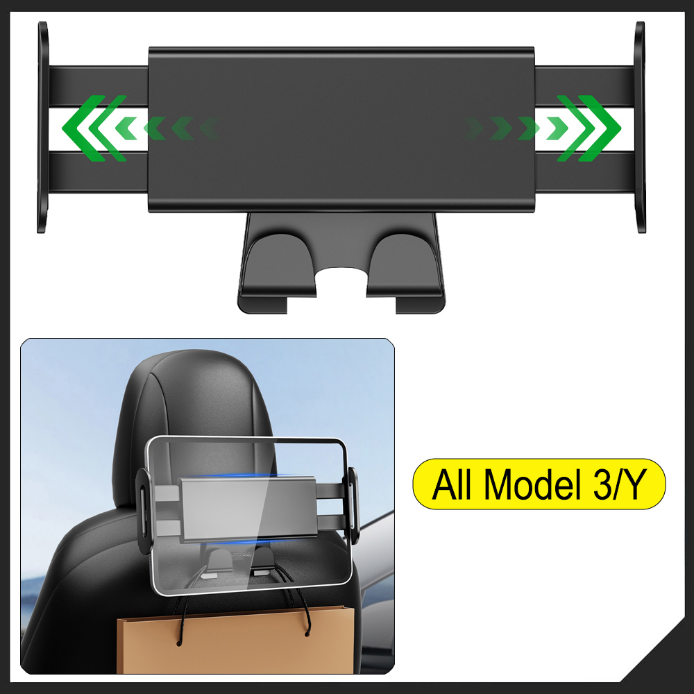 Tesla Tablet Accessories - ที่วางแท็บเล็ตสำหรับรถยนต์เทสล่า รุ่น Y และรุ่น 3 แบบติดพนักพิงศีรษะ