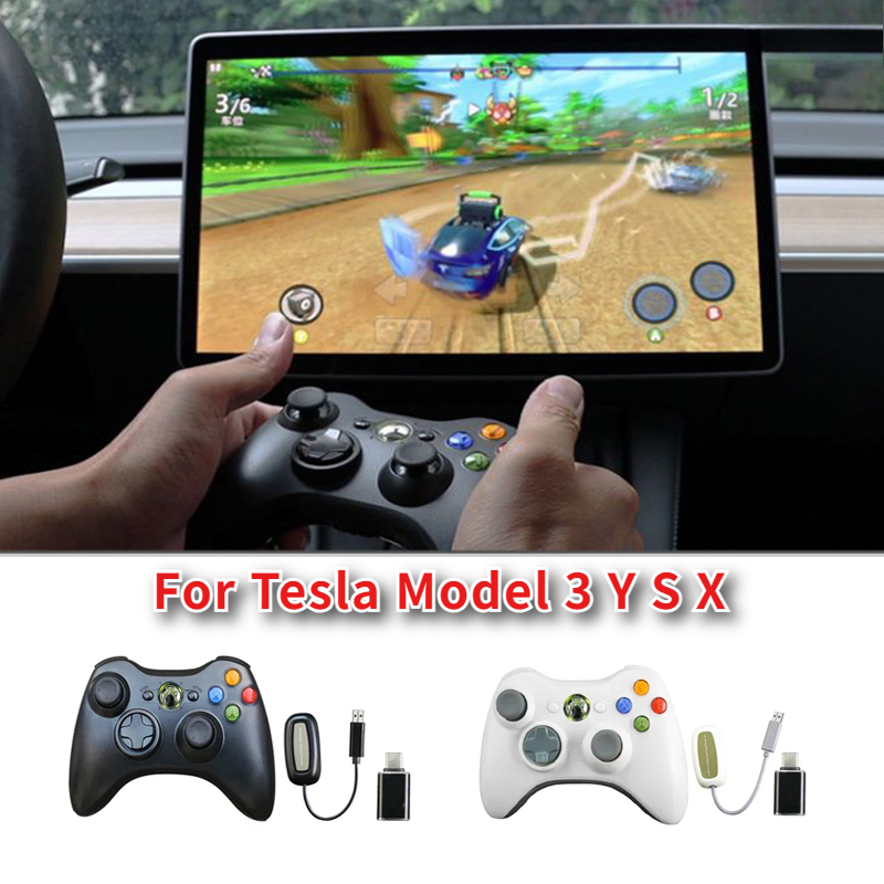 Tesla Tablet Accessories - สําหรับTeslaรุ่น 3/Y/S/Xเกมไร้สายหน้าจอControllerทีวีแท็บเล็ตPCจอยสติ๊กXBOX 360 ลักษณะอุปกรณ์เสริม 2021-2024