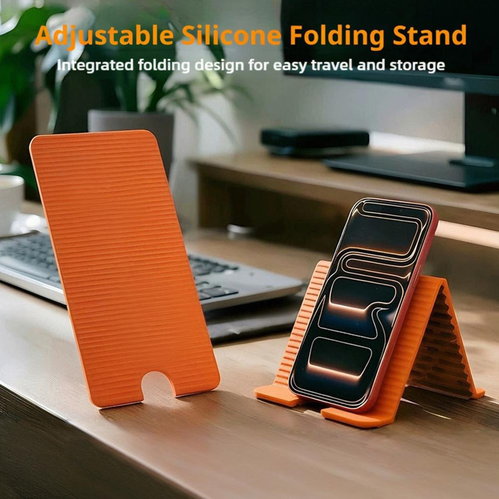 Tablet Phone Accessories - ที่วางโทรศัพท์ซิลิโคนแบบพับได้สำหรับไอโฟน ไอแพดแล็ปท็อปแท็บเล็ตแบบพกพาปรับได้หลายมุมขาตั้งเดสก์ท็อปโฮมออฟฟิศ
