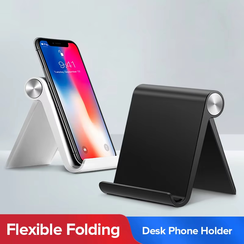 Tablet Phone Accessories - ที่วางโทรศัพท์แบบพับได้อเนกประสงค์ ที่วางโทรศัพท์แบบตั้งโต๊ะแบบพกพา ปรับได้ ใช้ได้กับโทรศัพท์มือถือและแท็บเล็ตส่วนใหญ่