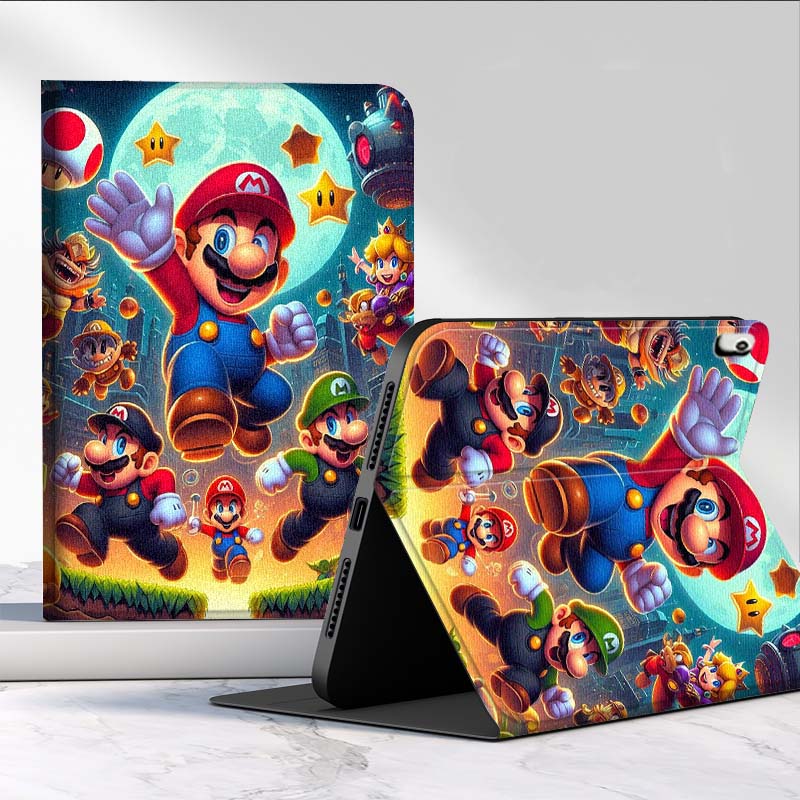 Samsung Tablet A9 Accessories - เคสแท็บเล็ตลายการ์ตูน M-Marios สำหรับ Samsung Galaxy Tab