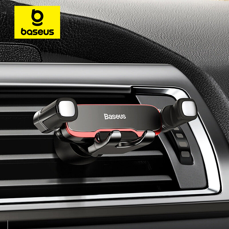 Accessories For Android Tablet - Baseus ที่วางโทรศัพท์ในรถยนต์โลหะแรงโน้มถ่วง Auto Air Vent ขาตั้งโทรศัพท์มือถือสําหรับ