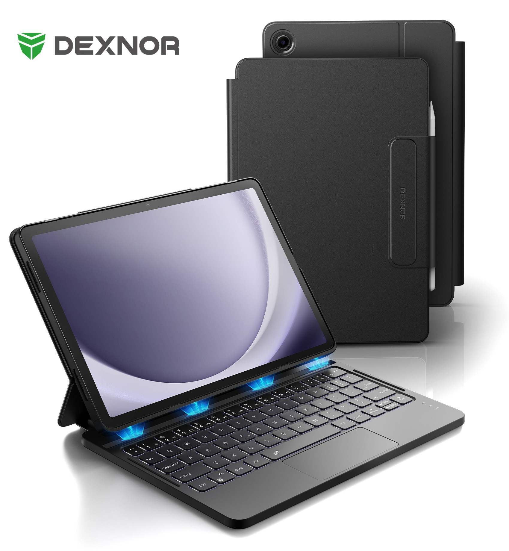 Samsung Tablet Keyboard Accessories - เคสสำหรับ Samsung Galaxy Tab A9+Plus พร้อมคีย์บอร์ดแม่เหล็กน้ำหนักเบาพิเศษ