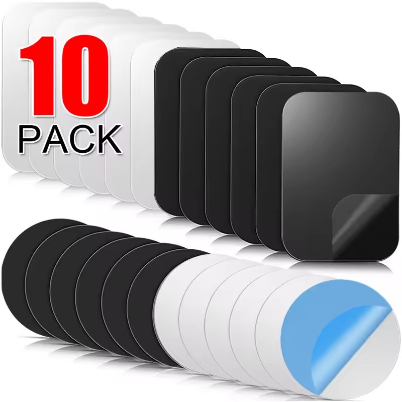 Tablet Accessories For Car - แผ่นโลหะแม่เหล็กบางสำหรับที่วางโทรศัพท์ในรถยนต์ แผ่นเหล็กอเนกประสงค์ สติ๊กเกอร์แม่เหล็กสำหรับแท็บเล็ต โต๊ะทำงาน และที่วางโทรศัพท์มือถือ