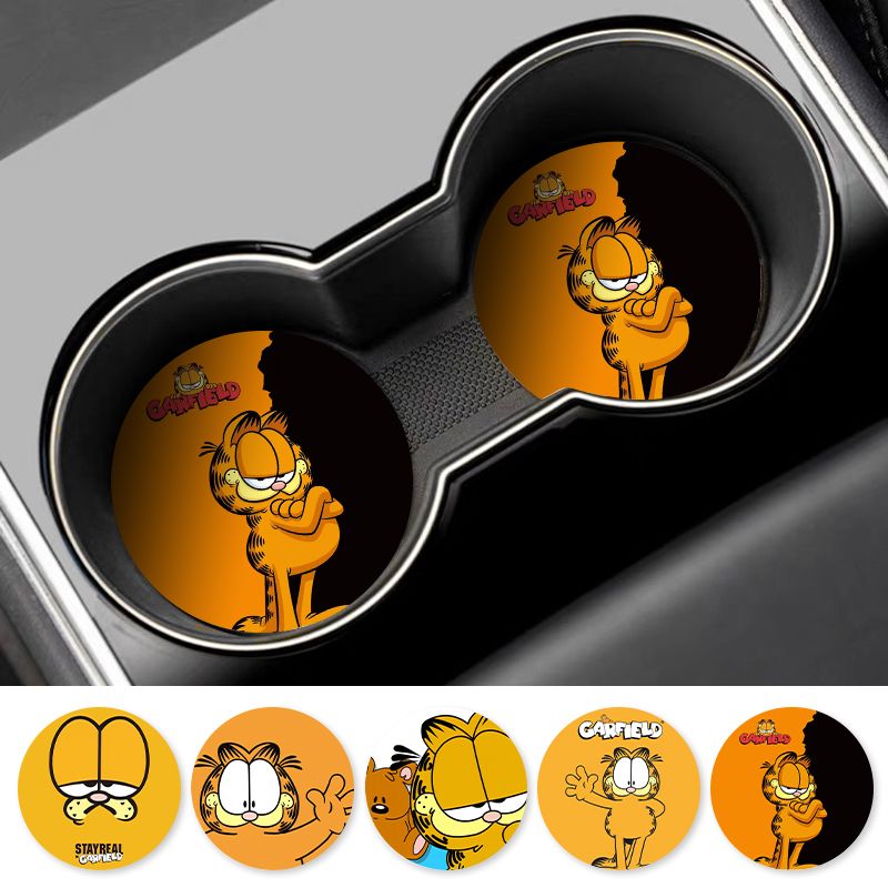 Tablet Accessories For Car - การ์ตูนการ์ฟิลด์ คาร์คัพ โคสเตอร์ ยูนิเวอร์แซล แอนตี้-สลิป ออโต้