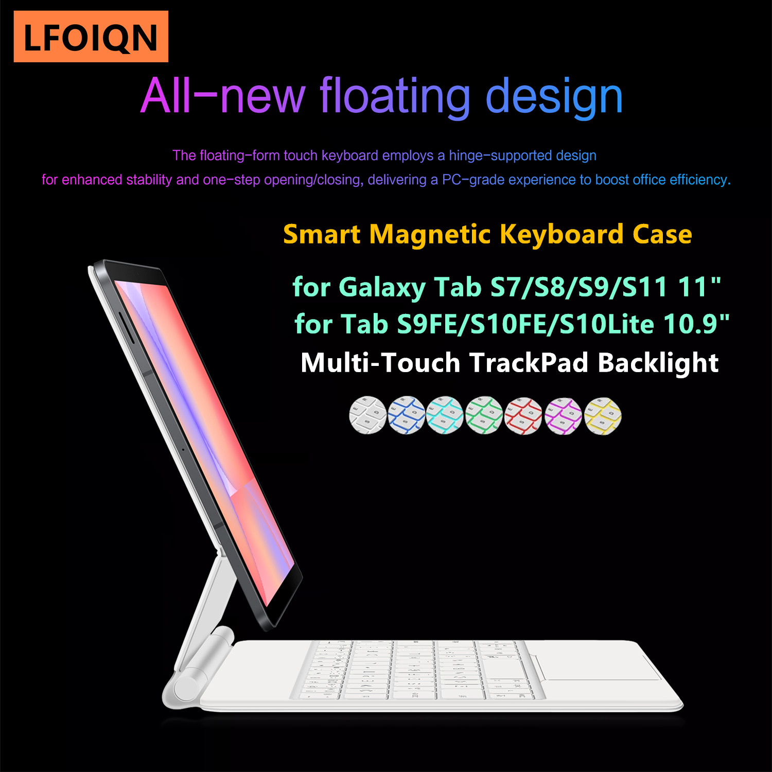 Samsung Tablet Keyboard Accessories - LFOIQN เมจิกคีย์บอร์ดสำหรับซัมซุงกาแล็กซีแท็บ S10 Lite 10.9 SM-X400