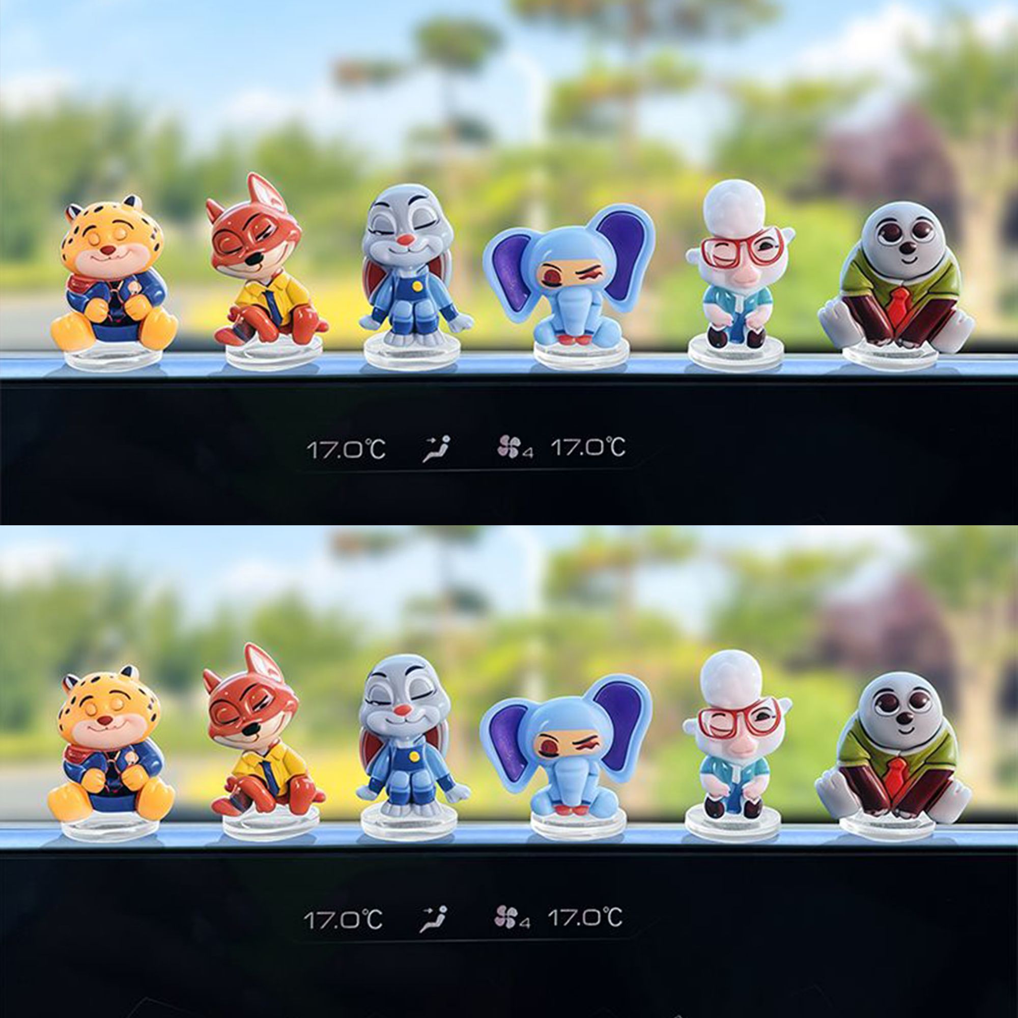Tablet Accessory - เครื่องประดับรถการ์ตูนซูโทเปียสำหรับตกแต่งรถยนต์, ตกแต่งแดชบอร์ด, ของตกแต่งโต๊ะคอมพิวเตอร์, ของขวัญสำหรับเพื่อน, ของสะสม