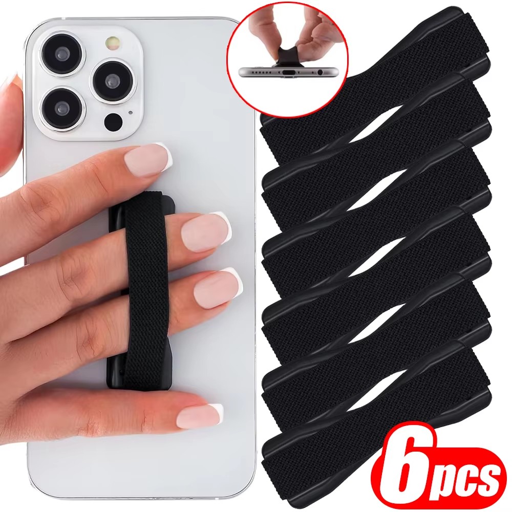 Tablet Phone Accessories - สายรัดโทรศัพท์แบบยืดหยุ่นพร้อมฐานสีดำสำหรับสมาร์ทโฟนแท็บเล็ตที่วางอเนกประสงค์สำหรับไอโฟน ซัมซุง เสี่ยวมี่ ไอแพด