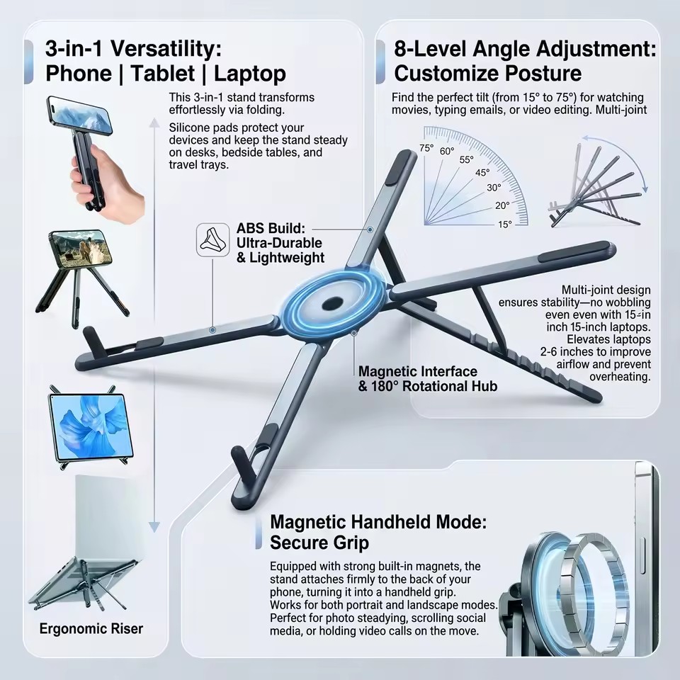 ที่วางโทรศัพท์แม่เหล็กแบบพกพาแ - Tablet Phone Accessories บทวิจารณ์และราคา