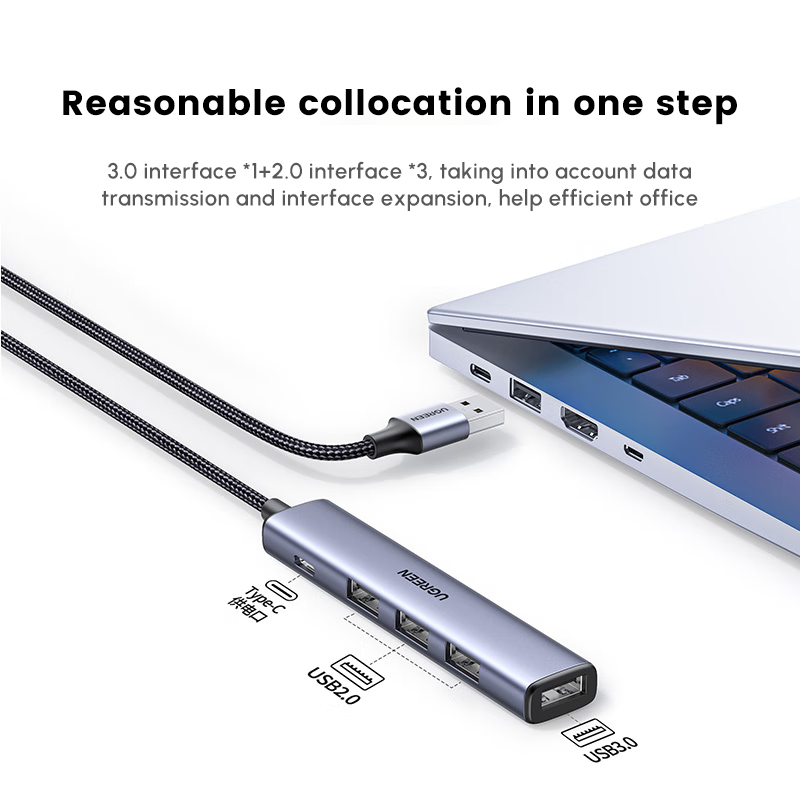 ฮับ USB UGREEN พร้อมพอร์ต USB2 - Usb Hub Type C บทวิจารณ์และราคา