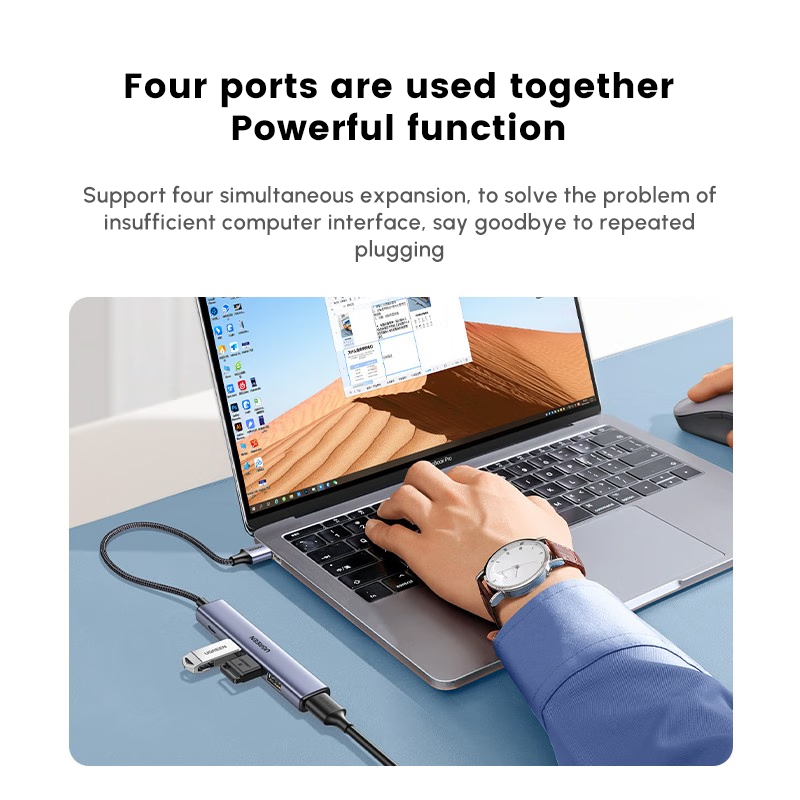 ฮับ USB UGREEN พร้อมพอร์ต USB2 - Usb Hub Type C บทวิจารณ์และราคา