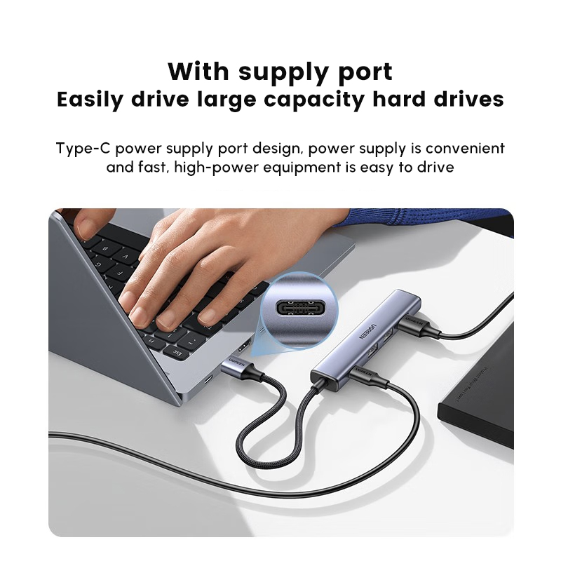 ฮับ USB UGREEN พร้อมพอร์ต USB2 - Usb Hub Type C บทวิจารณ์และราคา