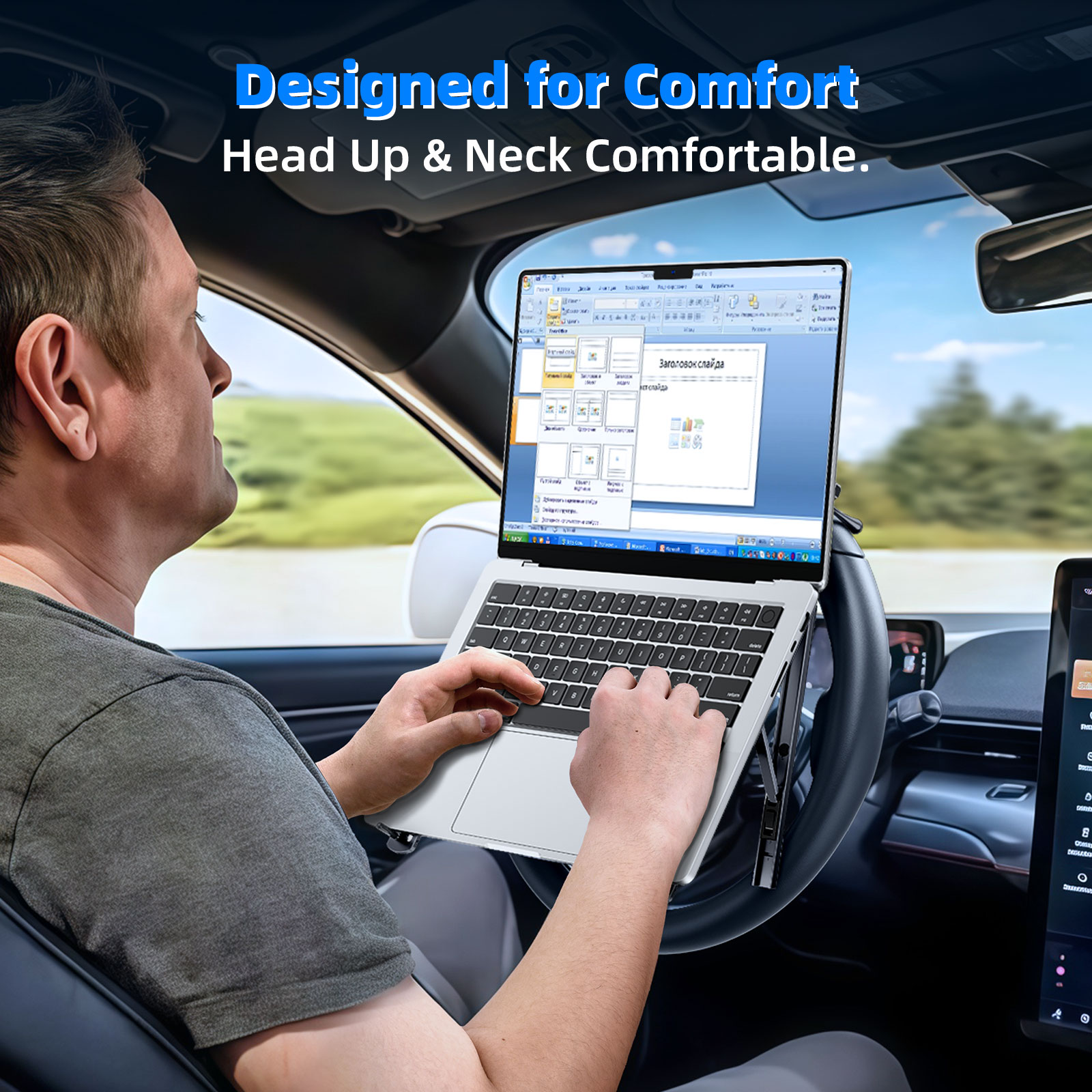 ที่ยึดแล็ปท็อปในรถยนต์แบบติดพว - Tesla Tablet Accessories บทวิจารณ์และราคา