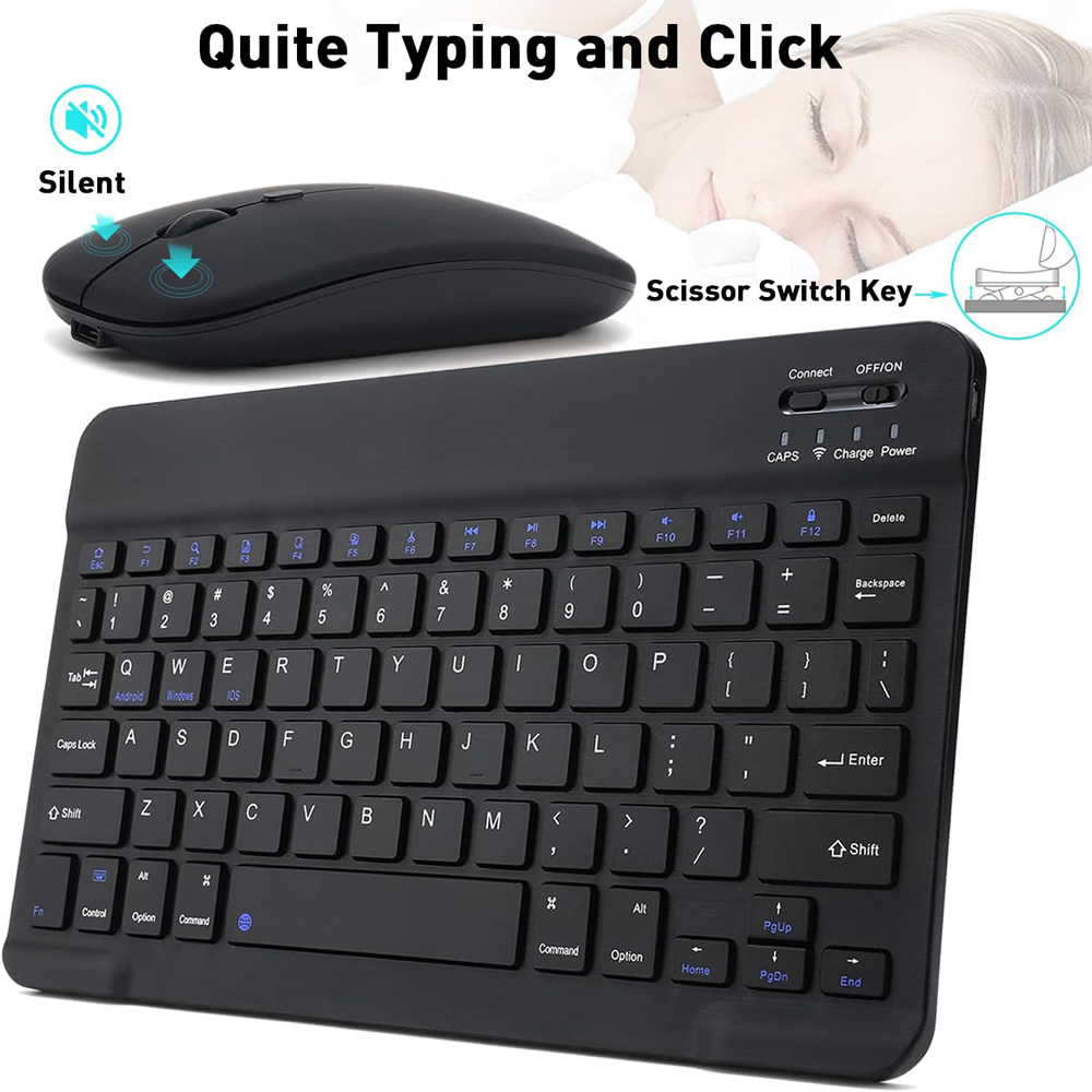10 นิ้วคีย์บอร์ดไร้สายบลูทูธมิ - Tablet Accessories Kit บทวิจารณ์และราคา