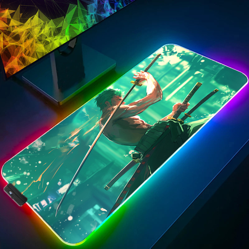 ONE PIECE Zoro Mouse Pad RGB อ - Tablet Pc Accessories บทวิจารณ์และราคา