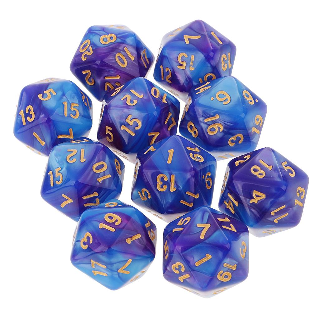 10pcs Polyhedral ลูกเต๋า 20 ด้ - Tablet Accessories Kit บทวิจารณ์และราคา