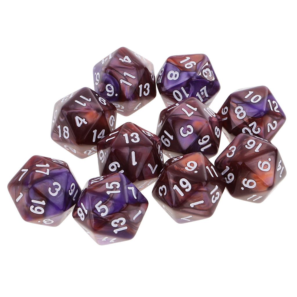 10pcs Polyhedral ลูกเต๋า 20 ด้ - Tablet Accessories Kit บทวิจารณ์และราคา