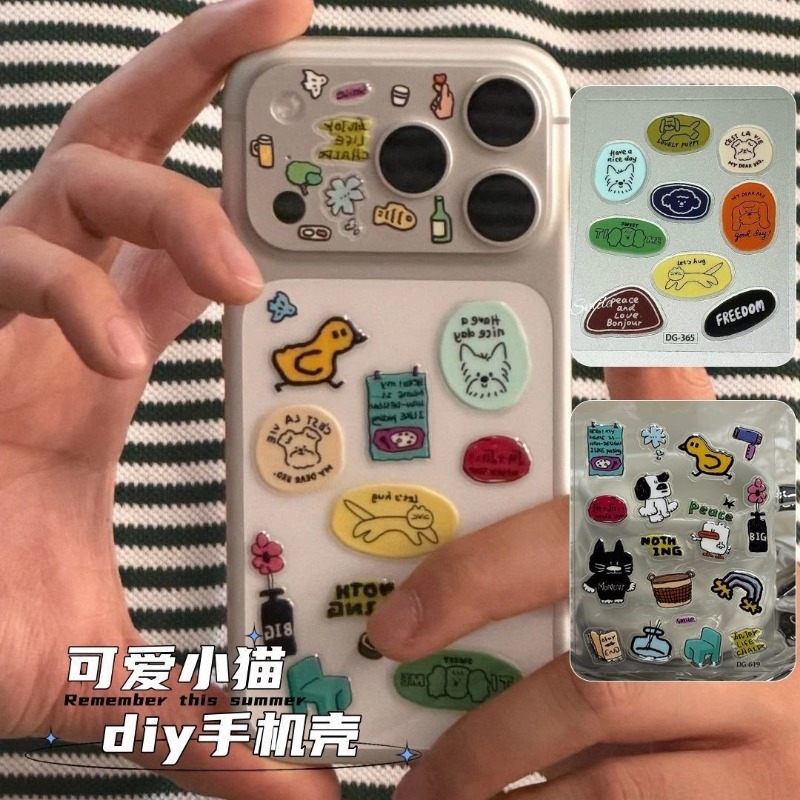 สติกเกอร์เรซิ่นใสลายการ์ตูนแมว - Tablet Accessory บทวิจารณ์และราคา
