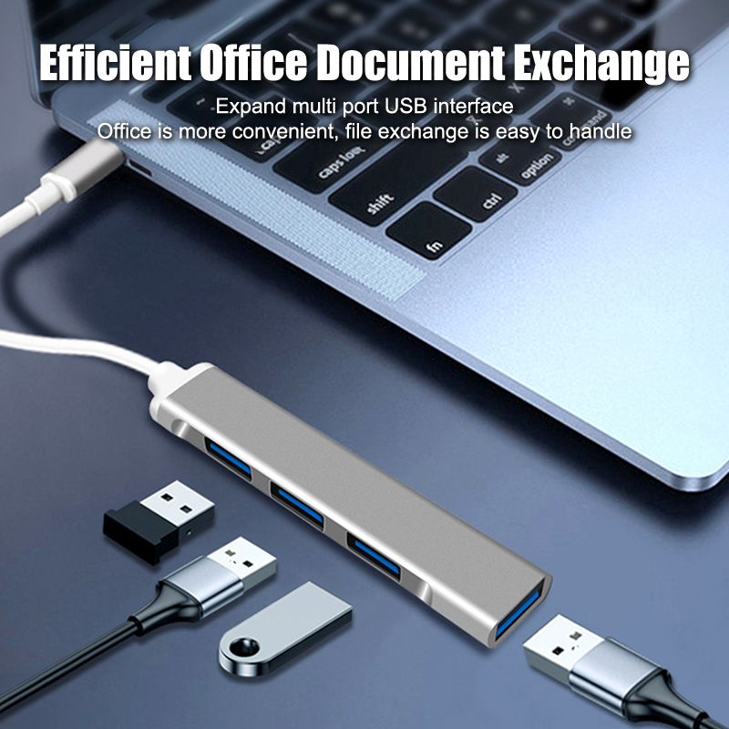 มินิ 4 พอร์ต USB Type C Hub Ad - Usb Hub Type C บทวิจารณ์และราคา
