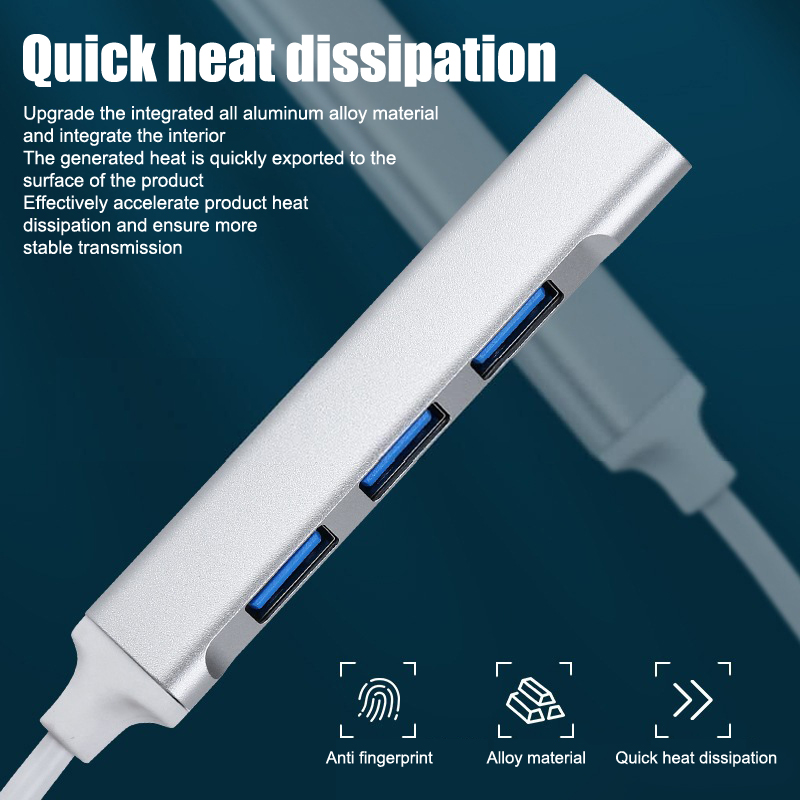 มินิ 4 พอร์ต USB Type C Hub Ad - Usb Hub Type C บทวิจารณ์และราคา