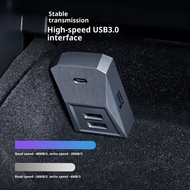 แท่นวางสำหรับกล่องถุงมือรถยนต์ - Usb Hub Type C บทวิจารณ์และราคา